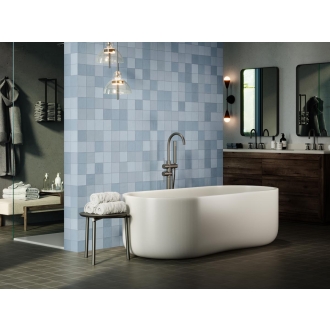 Revoir Paris Atelier Bleu Lumiere matt Wandfliese 10x10 cm