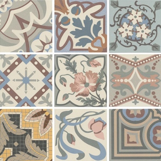 Revoir Paris Bel Histoire Patchwork matt (55er Set) 15x15 cm