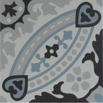 Revoir Paris La Madeleine Flora matt Wand/Bodenfliese 20x20 cm