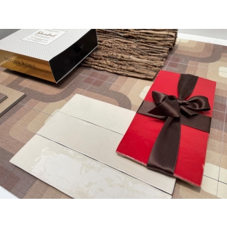 Revoir Paris Studio Carmin glänzend Wandfliese 6,2x25 cm