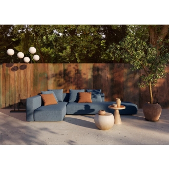 Fliese Sant Agostino Dripart in der Farbe Copper verlegt auf einer Terrasse