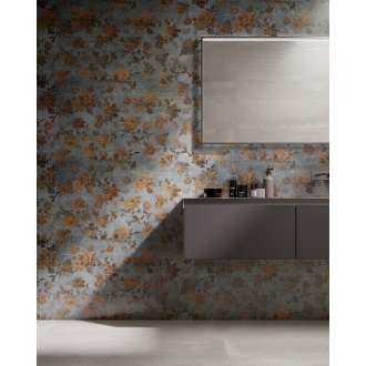 Fliese Sant Agostino Dripart in der Farbe Titanium verlegt in einem Badezimmer