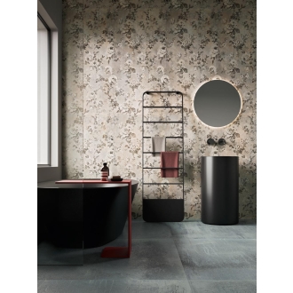 Fliese Sant Agostino Dripart in der Farbe Verdigris verlegt in einem Badezimmer