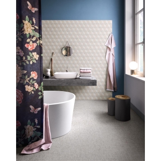 Fliese Sant Agostino Fineart in der Farbe Grey verlegt in einem Badezimmer