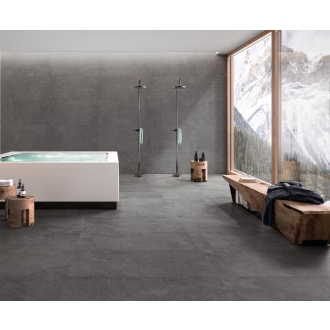 Fliese Sant Agostino Highstone in der Farbe Dark verlegt in einem Spa