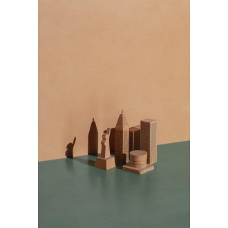 Fliese Sant Agostino Insideart Color in der Farbe Mint verlegt unter der Skyline von New York aus Holz