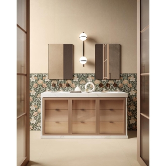 Fliese Sant Agostino Insideart Color in der Farbe Sand verlegt in einem Badezimmer