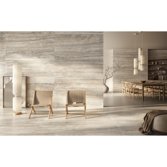 Fliese Sant Agostino Invictus in der Farbe Beige verlegt in einem Wohnzimmer