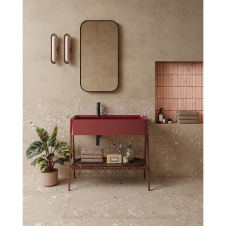 Fliese Sant Agostino Logico in der Farbe Sand verlegt in einem Badezimmer