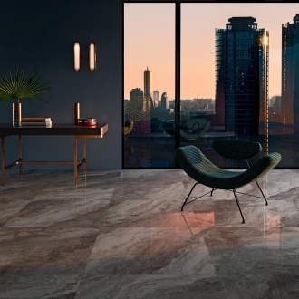 Fliese Sant Agostino Mystic in der Farbe Beige verlegt in einem Wohnzimmer