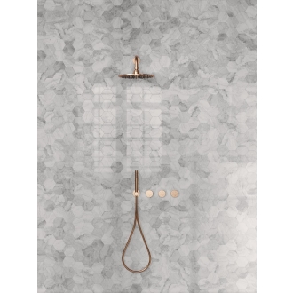 Mosaik Sant Agostino in der Farbe Pearl verlegt in einer Dusche