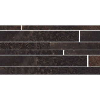 Sant Agostino Oxidart Black Naturale Mosaik Muretto 22,5x45 cm
