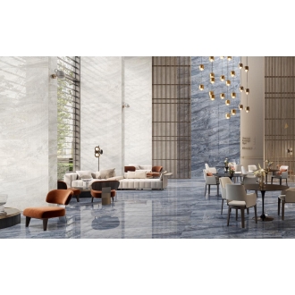 Fliese Sant Agostino Paradiso in der Farbe Navy verlegt in einem Restaurant