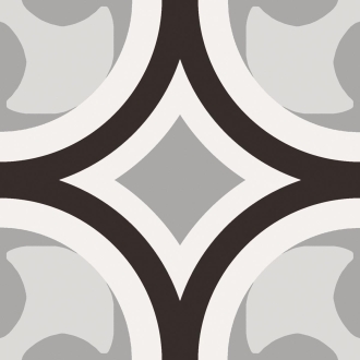 Fliese Sant Agostino Patchwork in der Farbe B&W 1