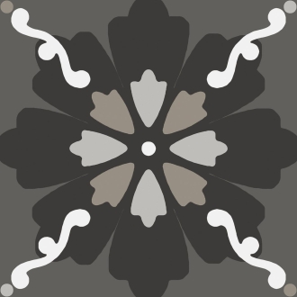 Fliese Sant Agostino Patchwork in der Farbe B&W Mix