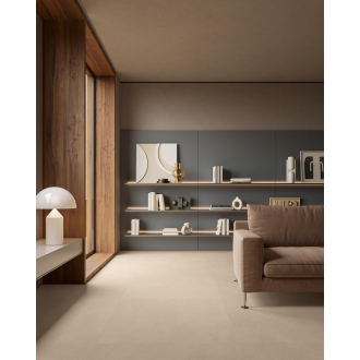 Fliese Sant Agostino Sable in der Farbe Beige verlegt in einem Wohnzimmer