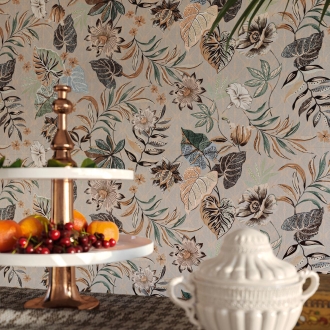 Fliese Sant Agostino Sable in der Farbe Jardin 4 verlegt hinter einer Kommode