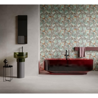 Fliese Sant Agostino Sable in der Farbe Pearl verlegt in einem Badezimmer