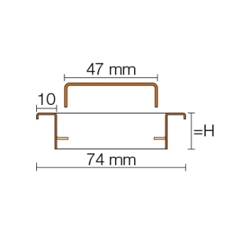 Schlüter KERDI-LINE-A 19 mm Rinnenabdeckung SOLID Graphitschwarz 50 cm