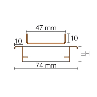 Schlüter KERDI-LINE-C 19 mm Rinnenabdeckung FRAMED TILE Graphitschwarz 50 cm
