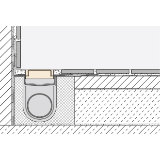 Schlüter KERDI-LINE-B 19 mm Rinnenabdeckung SQUARE Bronze 70 cm