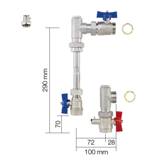 Schlüter BEKOTEC-THERM-PW Platzhalter für Wärmemengenzähler vertikal