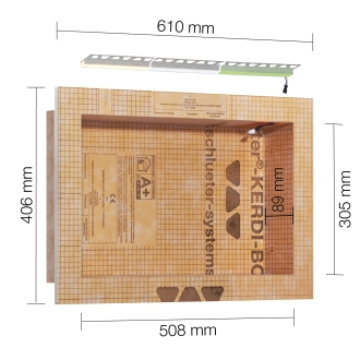 Schlüter LIPROTEC EASY Nischen-Set 508x305mm Neutralweiß