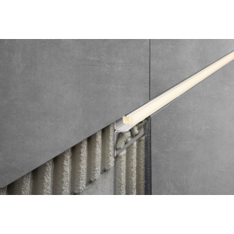 Schlüter LIPROTEC EASY LED-Modul mit Schenkel Neutralweiss Edelstahl gebürstet V4A 200 cm