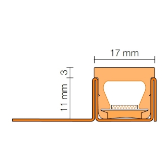 Schlüter LIPROTEC EASY LED-Modul mit Schenkel RGB+W Edelstahl gebürstet V4A 100 cm