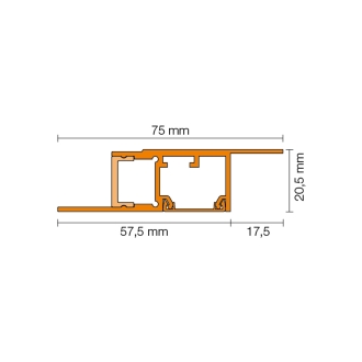 Schlüter LIPROTEC WSK 2500 Profil-Set hinterleuchtete Wandscheibe