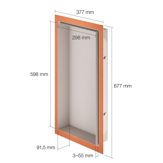 Schlüter DESIGN-NICHE 298x598 mm MBW - brillantweiß matt