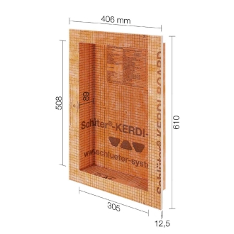 Schlüter Wandnische KERDI-BOARD-N 305x508x89 mm