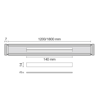 Schlüter KERDI-LINE-VARIO Entwässerungsprofil 180 cm COVE 34 Edelstahl gebürstet
