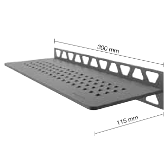Schlüter Wandablage SHELF-W Grau 300x115 mm