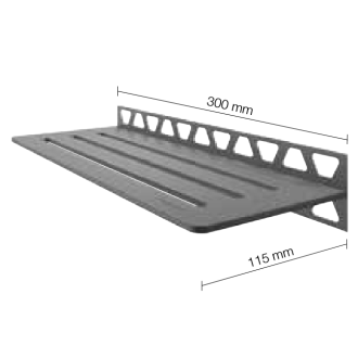 Schlüter Wandablage SHELF-W Grau 300x115 mm