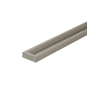 Längliches Edelstahl-Duschprofil in Steingrau für barrierefreie Dusche – Linienentwässerung für Fliesenboden
