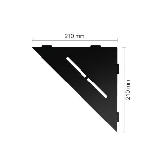 Schlüter Wandablage SHELF-E Graphitschwarz matt 210x210 mm