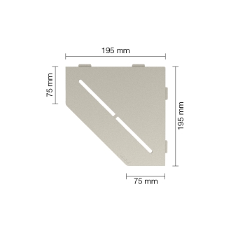 Schlüter Wandablage SHELF-E Creme 195x195 mm