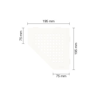 Schlüter Wandablage SHELF-E Brillantweiß matt 195x195 mm