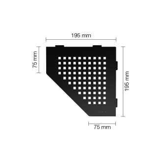 Schlüter Wandablage SHELF-E Graphitschwarz matt 195x195 mm