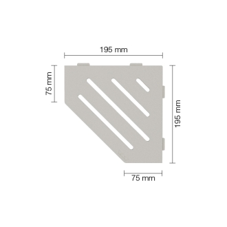 Schlüter Wandablage SHELF-E Beigegrau 195x195 mm