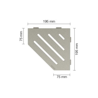 Schlüter Wandablage SHELF-E Steingrau 195x195 mm