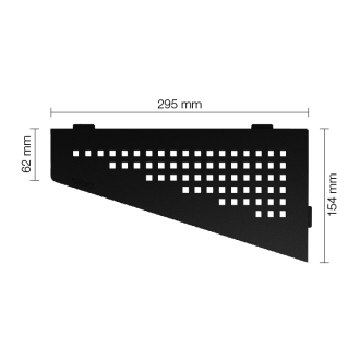Schlüter Wandablage SHELF-E Graphitschwarz matt 154x295 mm