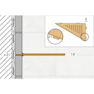 Schlüter Wandablage SHELF-E Brillantweiß matt 210x210 mm