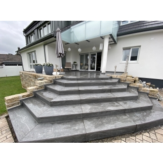 PrimeCollection Wave Terrassenplatte Black 40x80 cm