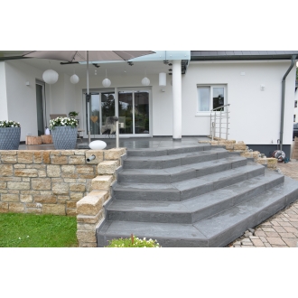 PrimeCollection Wave Terrassenplatte Black 40x80 cm