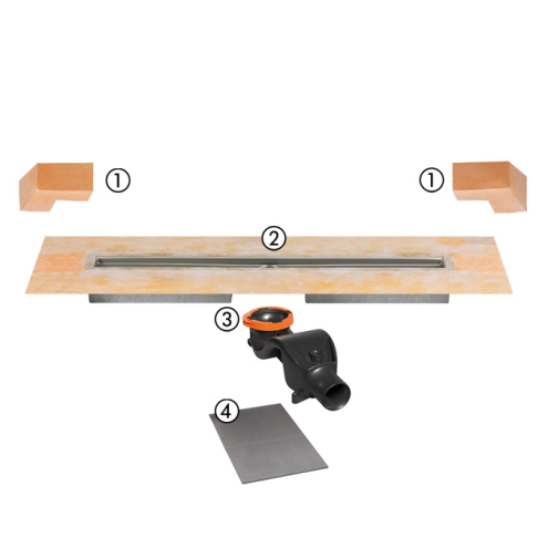 Schlüter KERDI-LINE-F 50 Duschrinne DN50 KLF50GE50