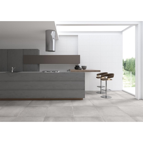 Keraben Essential Wandfliese Concret White 40x120 cm