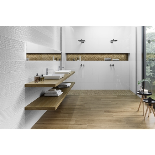 Keraben Superwhite Wandfliese weiß gloss glänzend 30x90 cm