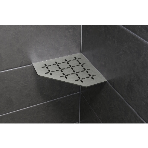 Schlüter Wandablage SHELF-E Edelstahl gebürstet 195x195 mm